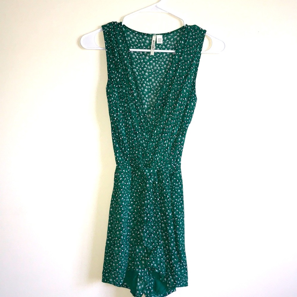 Emerald green romper